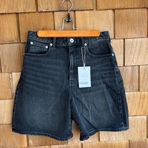 Everlane Women's Black Washed Denim Shorts